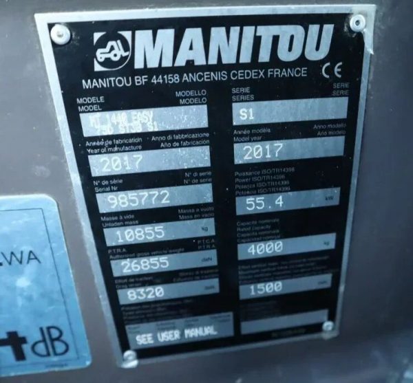 Chariot Télescopique Manitou MT 1440 EASY – Image 19