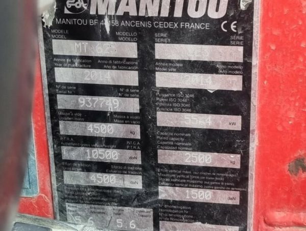 Chariot Télescopique MANITOU MT625 – Image 14